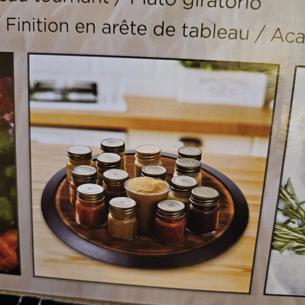 Lazy Susan with chalkboardedge, NWT